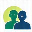 Person on a video call icon