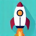 Rocket launching icon