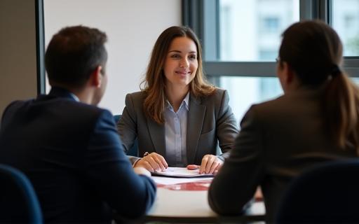 People participating in an interview training session